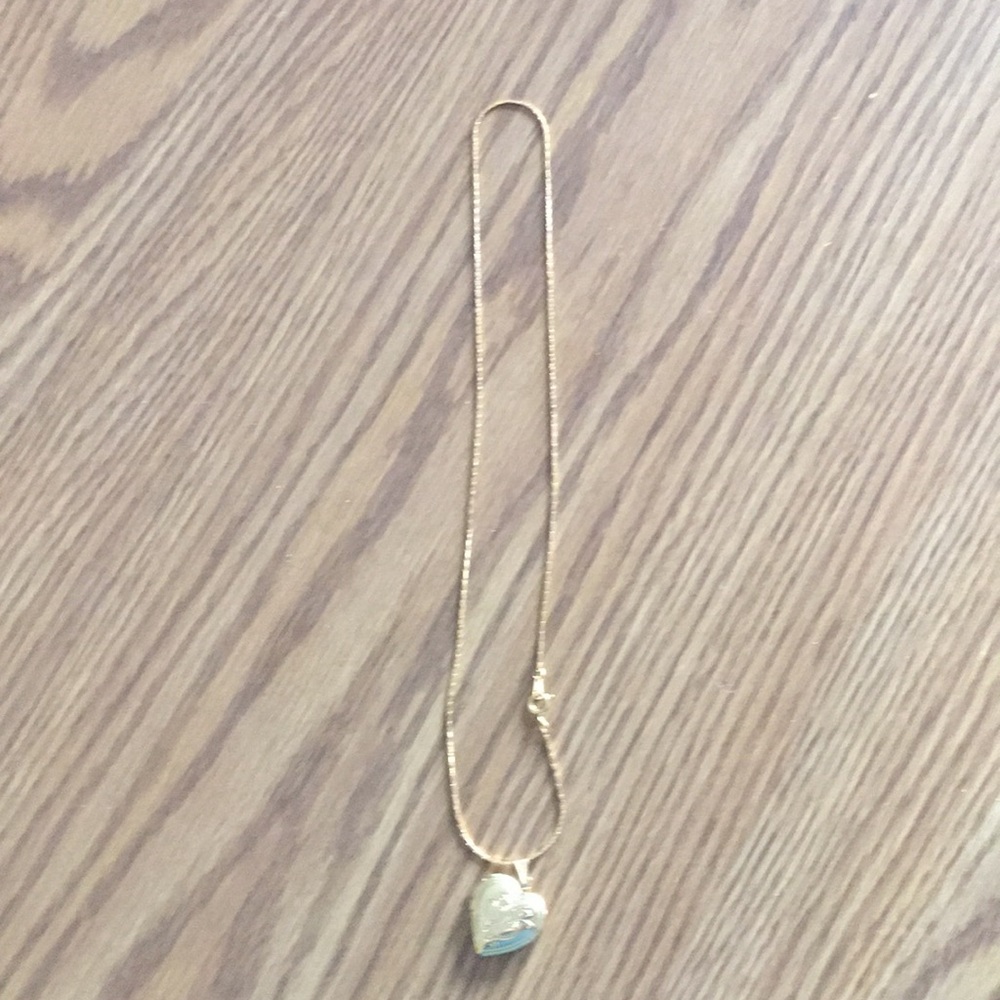 Gold locket necklace